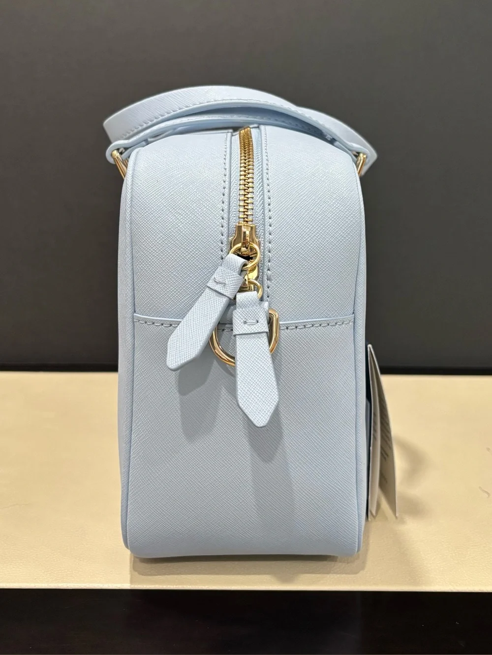 Cole Haan Handbag Blue Top Handle Leather Satchel Crossbody Wedding Bride Travel